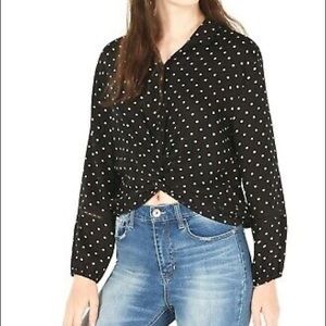 NWT American Rag Cie black & white Polka dot Crop
